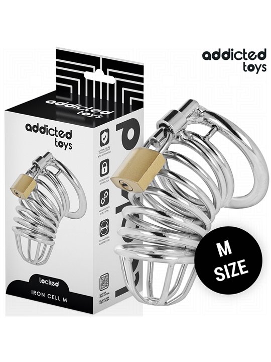 Addicted Toys Locked Iron Cell - Gabbia Fallica in Metallo Taglia M
