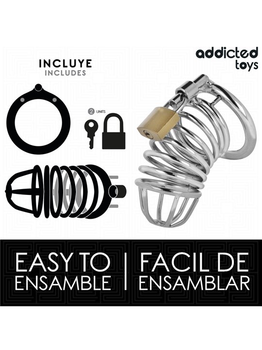 Addicted Toys Locked Iron Cell - Gabbia Fallica in Metallo Taglia M