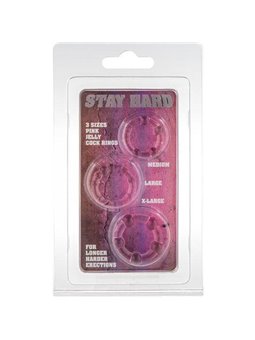 Seven Creations - Set Of Three Pink Penis Rings