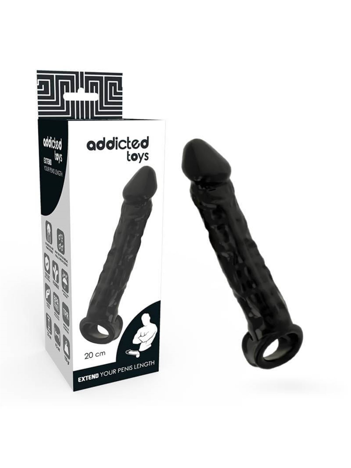 Addicted Toys - Estensore Pene 20 CM Nero