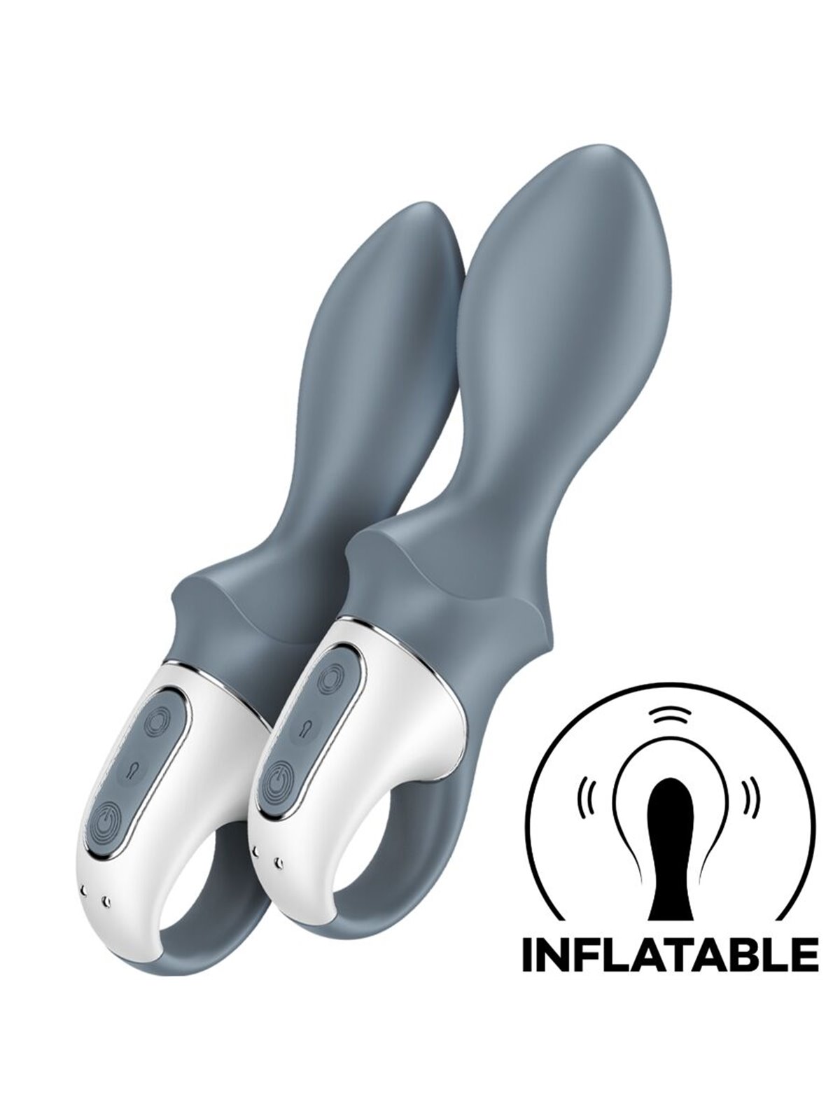 Satisfyer Air Pump Booty 1 - Vibratore Anale Gonfiabile Grigio