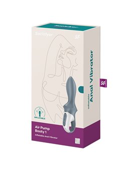 Satisfyer Air Pump Booty 1 - Vibratore Anale Gonfiabile Grigio