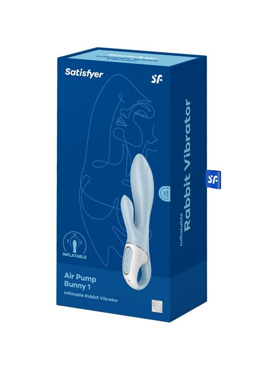 Satisfyer Air Pump Bunny 1 - Vibratore Rabbit Gonfiabile Blu
