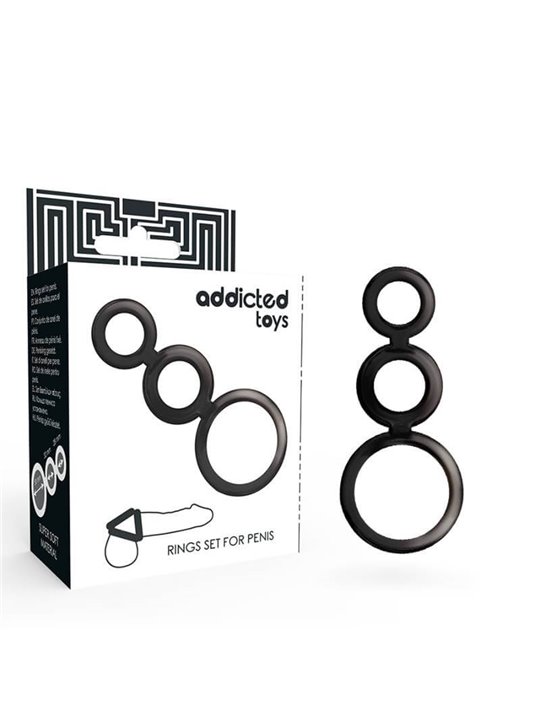 Addicted Toys - Rings Set for Penis - Smoked