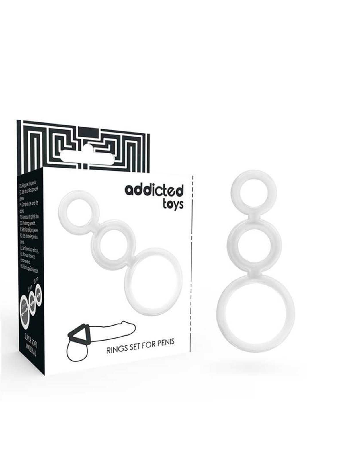 Addicted Toys - Rings Set for Penis Transparent