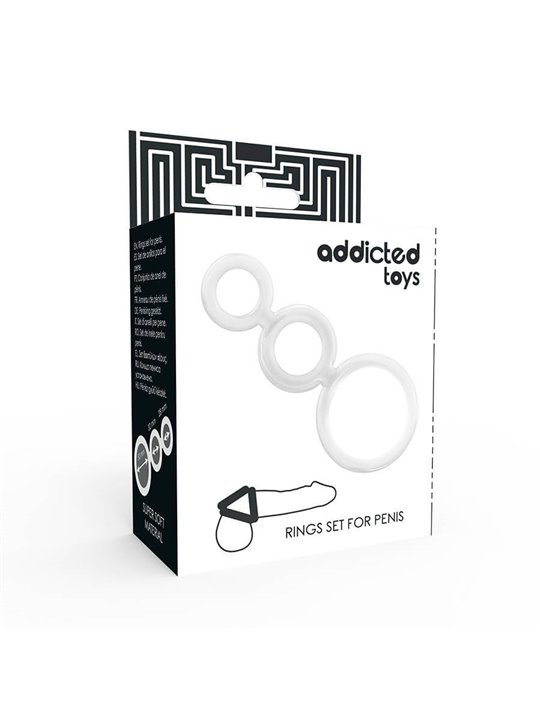 Addicted Toys - Rings Set for Penis Transparent