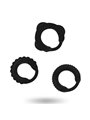 Addicted Toys - Set di 3 Anelli Fallici Neri