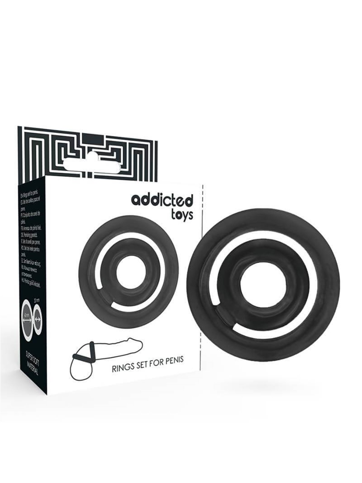 Addicted Toys - Potenz- C-Ring Anello Fallico Doppio Nero