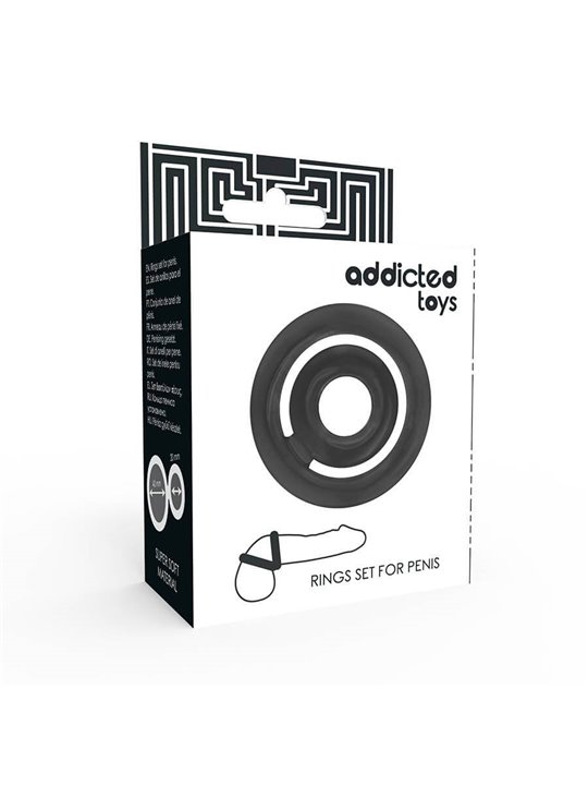 Addicted Toys - Potenz- C-Ring Anello Fallico Doppio Nero