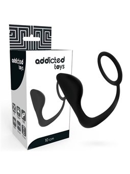 Addicted Toys - Plug Anale con Anello Fallico Nero