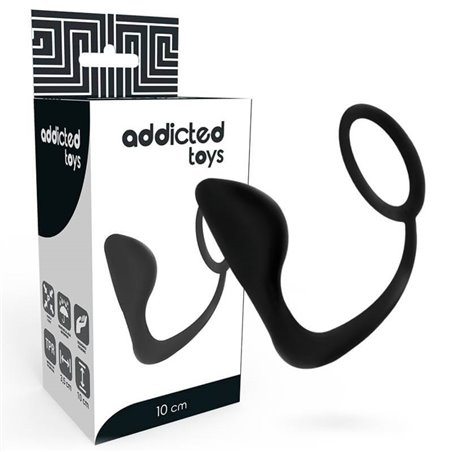 Addicted Toys - Plug Anale con Anello Fallico Nero