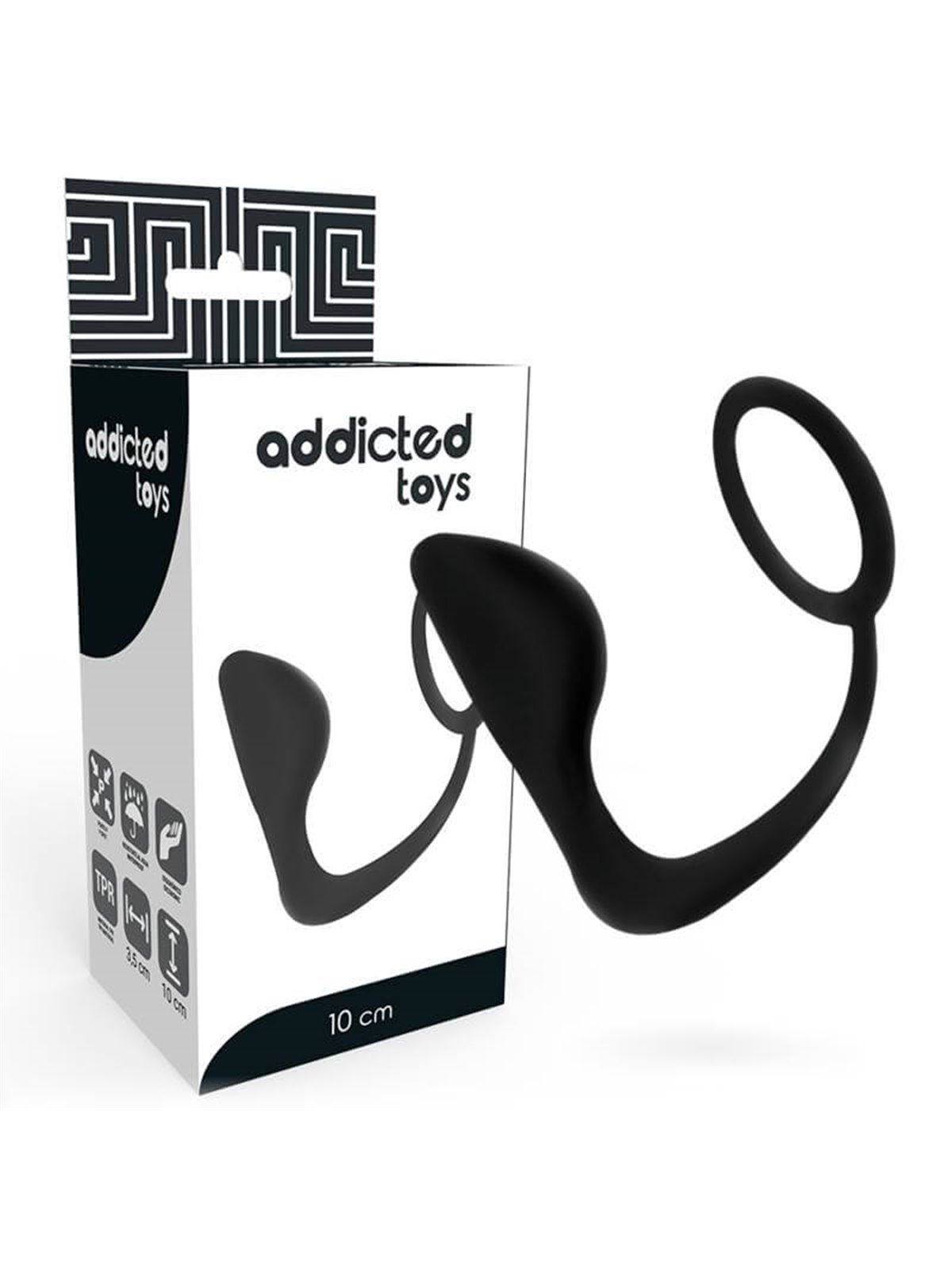 Addicted Toys - Plug Anale con Anello Fallico Nero