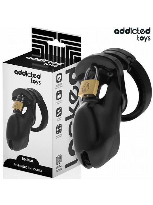Addicted Toys Locked Forbidden Vault - Phallic Cage with Padlocks