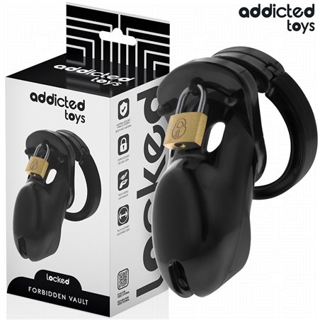 Addicted Toys Locked Forbidden Vault - Phallic Cage with Padlocks