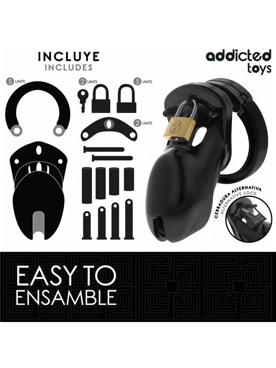 Addicted Toys Locked Forbidden Vault - Phallic Cage with Padlocks