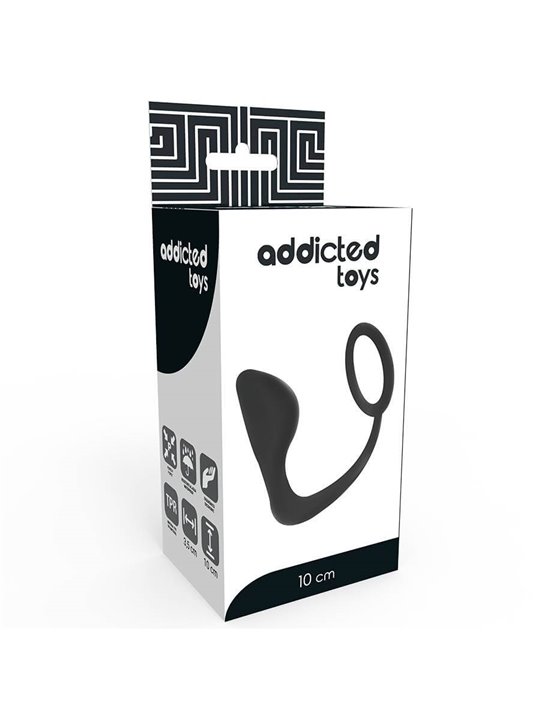 Addicted Toys - Plug Anale con Anello Fallico Nero
