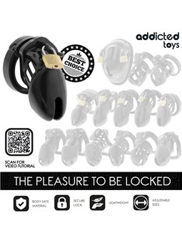 Addicted Toys Locked Forbidden Vault - Phallic Cage with Padlocks