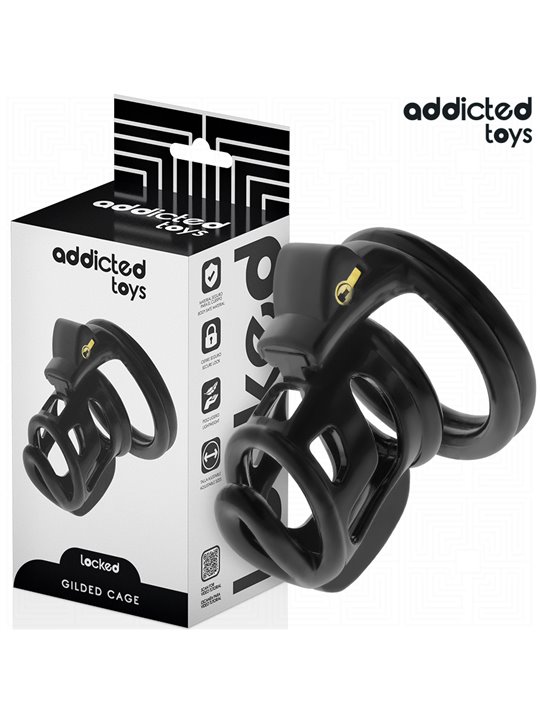 Addicted Toys Locked Gilden Cage - Gabbia Fallica con Serratura