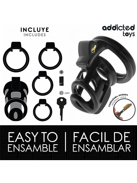 Addicted Toys Locked Gilden Cage - Gabbia Fallica con Serratura