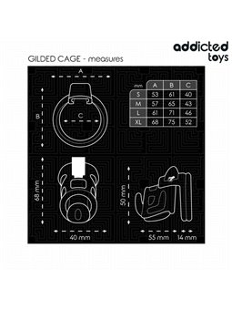 Addicted Toys Locked Gilden Cage - Gabbia Fallica con Serratura
