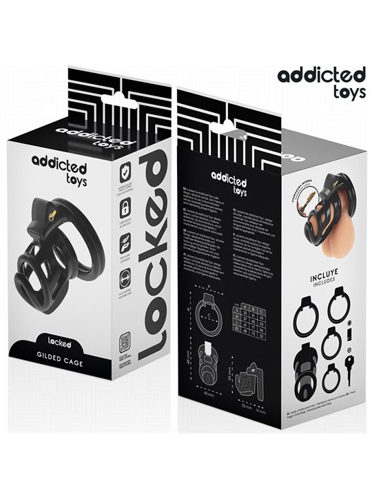 Addicted Toys Locked Gilden Cage - Gabbia Fallica con Serratura