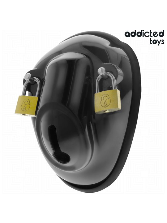 Addicted Toys Locked Keyless Restraint - Phallic Cage with Padlocks