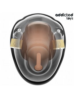 Addicted Toys Locked Keyless Restraint - Phallic Cage with Padlocks