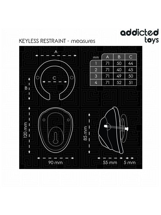 Addicted Toys Locked Keyless Restraint - Gabbia Fallica con Lucchetti