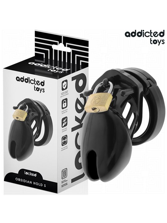 Addicted Toys Locked Obsidian Hold S - Gabbia Fallica con Lucchetti