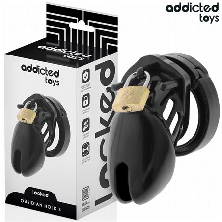 Addicted Toys Locked Obsidian Hold S - Gabbia Fallica con Lucchetti