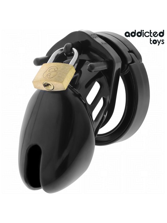 Addicted Toys Locked Obsidian Hold S - Phallic Cage with Padlocks