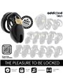 Addicted Toys Locked Obsidian Hold S - Phallic Cage with Padlocks