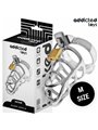 Addicted Toys Locked Silver Lock - Metal Phallic Cage Size M
