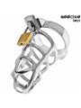 Addicted Toys Locked Silver Lock - Metal Phallic Cage Size M