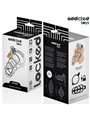 Addicted Toys Locked Silver Lock - Metal Phallic Cage Size M