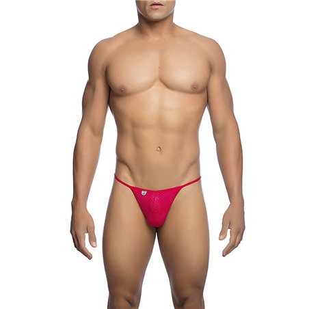 Mob - Men's Microfibre Thong Red Size L/XL
