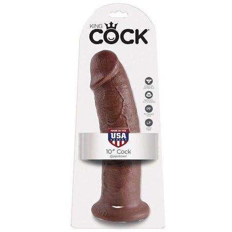 King Cock - 10 Dildo Brown 25.4 CM