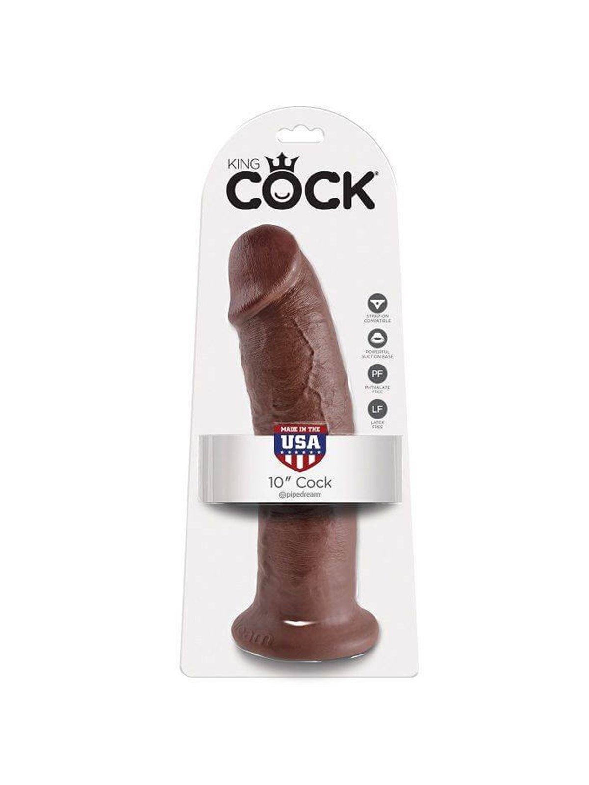 King Cock - 10 Dildo Brown 25.4 CM