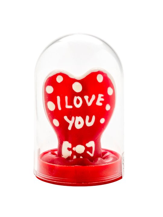 Condomerie - Hand-Painted Condom Heart (I Love You) Model 1