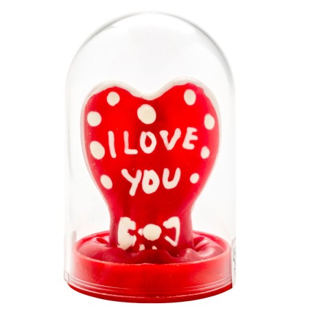 Condomerie - Hand-Painted Condom Heart (I Love You) Model 1