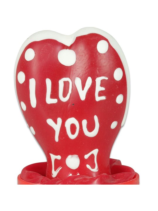 Condomerie - Hand-Painted Condom Heart (I Love You) Model 1