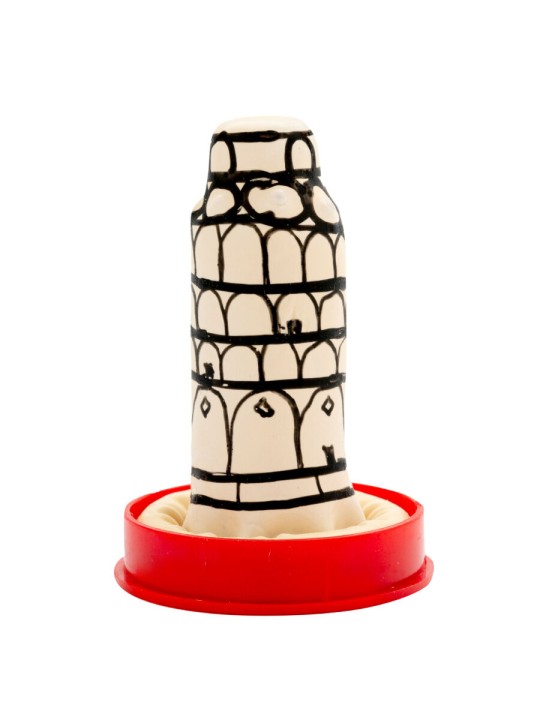 Condomerie - Preservativo Dipinto a Mano Modello Torre di Pisa