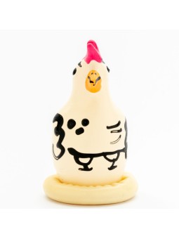 Condomerie - Preservativo Dipinto a Mano Modello Cocky Rooster