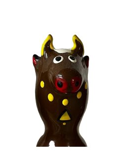 Condomerie - Hand-Painted Condom, Black Bull 2 Design