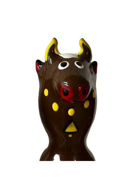 Condomerie - Hand-Painted Condom, Black Bull 2 Design