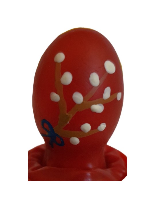 Condomerie - Hand-Painted Condom, Red Easter Egg Design