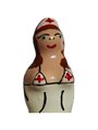 Condomerie - Hand-Painted Condom, Brown-Haired Nurse Model