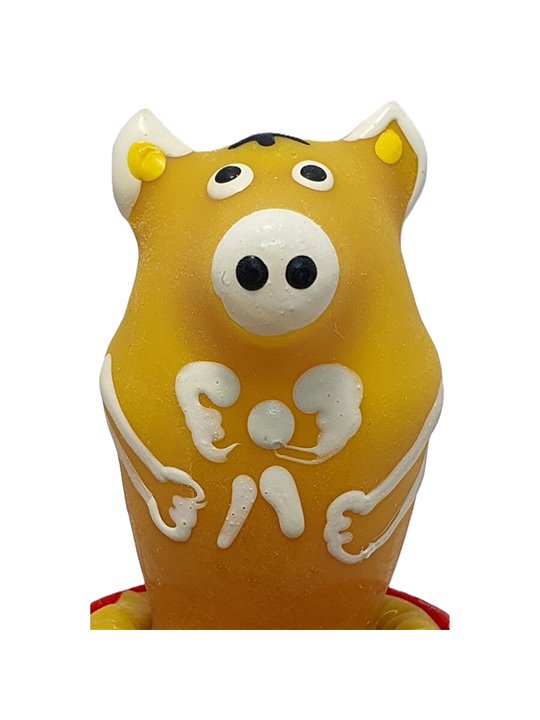 Condomerie - Hand-Painted Condom Model Yellow Sitting Pig