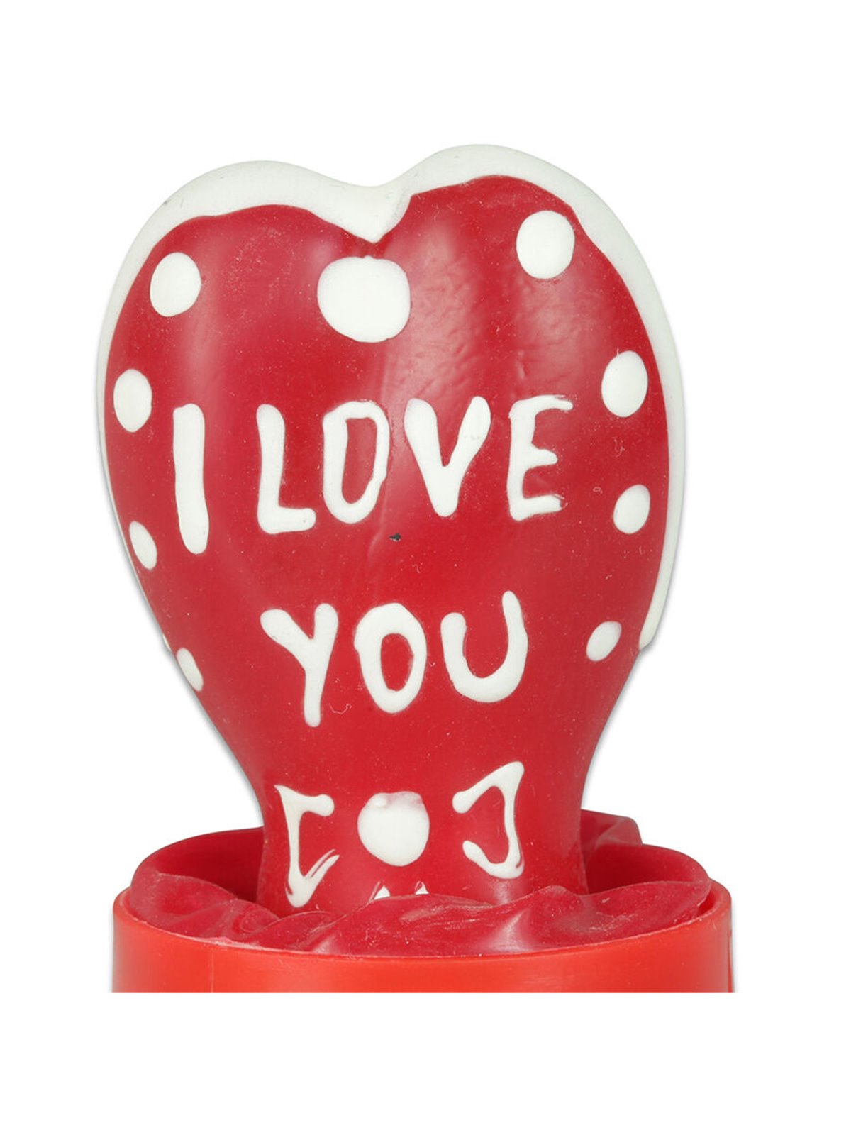 Condomerie - Hand-Painted Condom, Heart (I Love You) Model 2