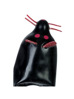 Condomerie - Preservativo Dipinto a Mano Modello Topo Nero XL